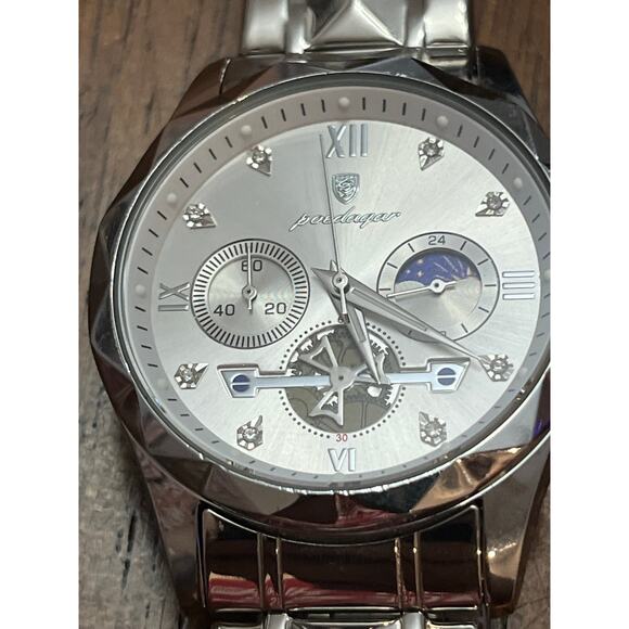 POEDAGER Men\'s Waterproof Luminous Fashionable Quartz Watch-Preowned